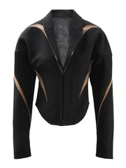 Vestes de revers courtes des femmes