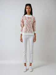 Orange Oversized Knit Sweater