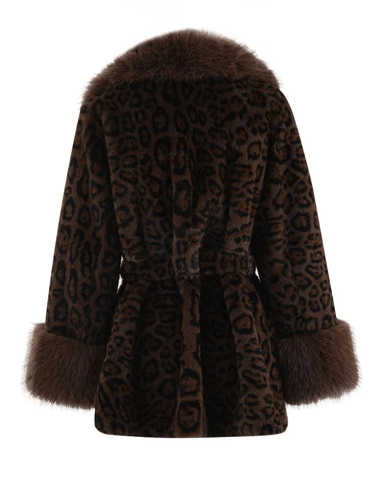 Veste en fausse fourrure brune