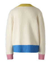 Pull à col multicolore