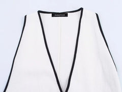 Patchwork V-neck a-line Dress
