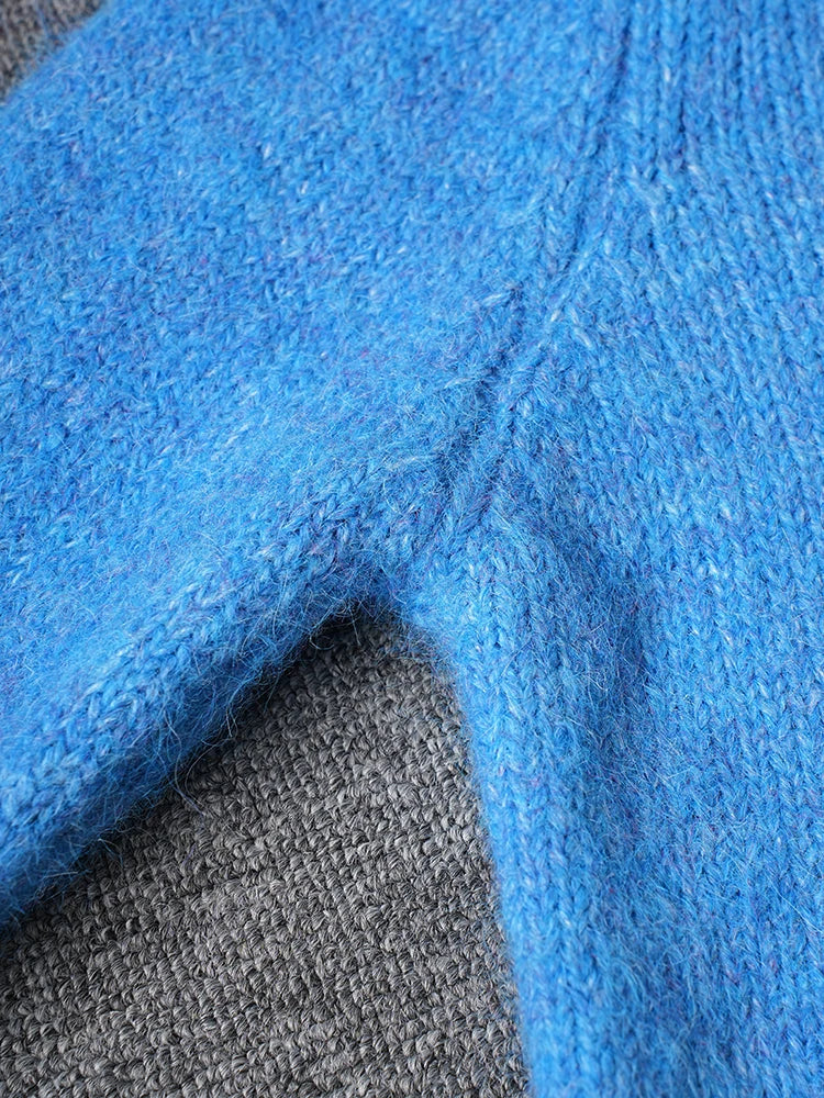 Pull à col multicolore