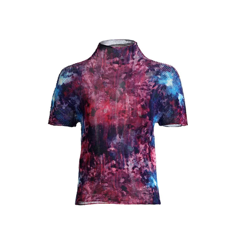 T-shirt plissé à col roulé