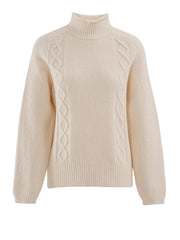Pull en tricot à col roulé bleu confortable