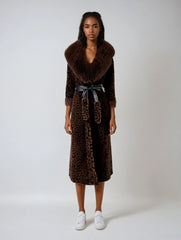 Leopard Print Faux Fur Jacket