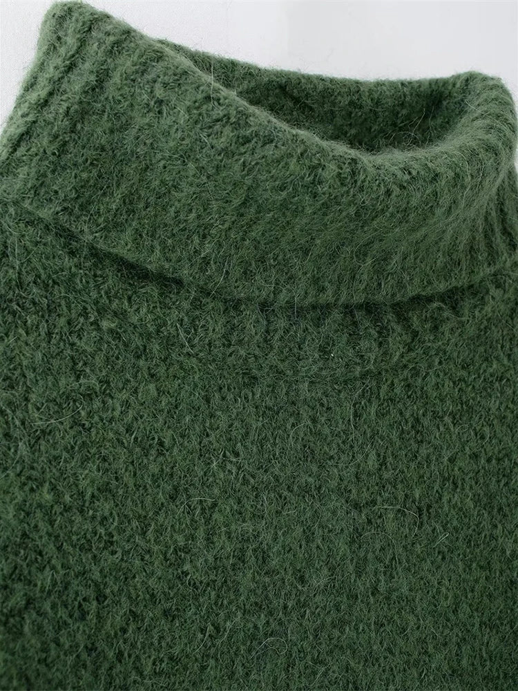 Pull à col roulé en tricot et en tricot confortable