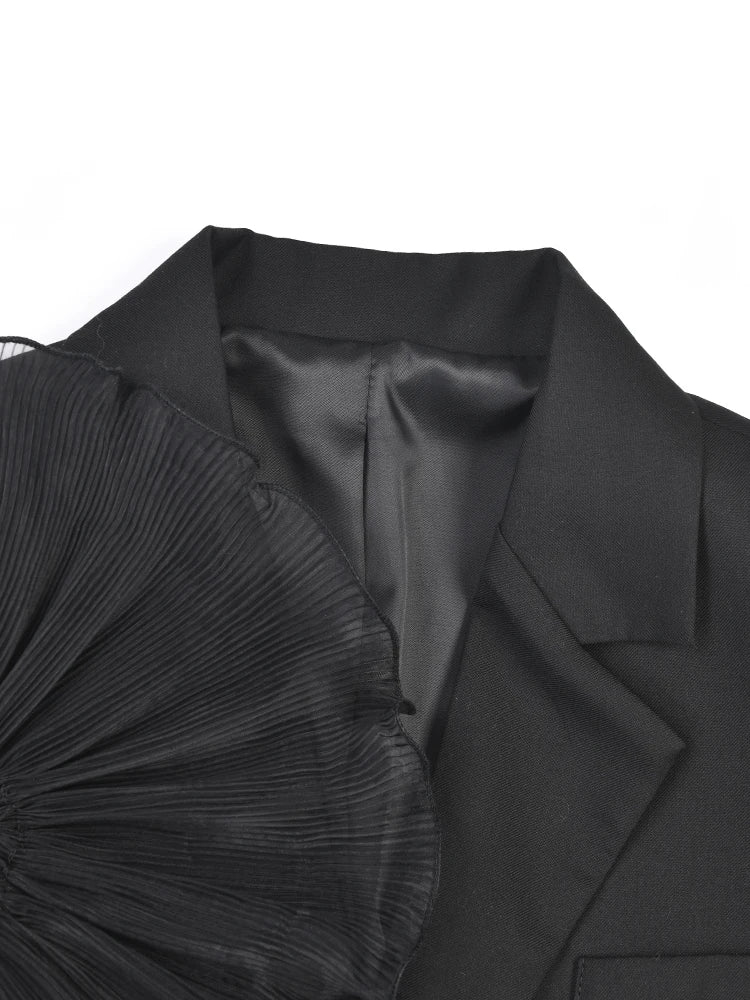 Organza Ruffles Blazer