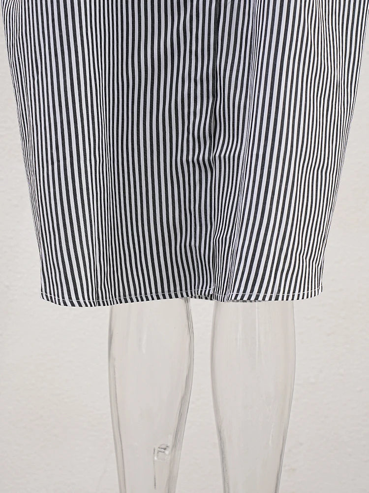 Robe de chemise midi rayée