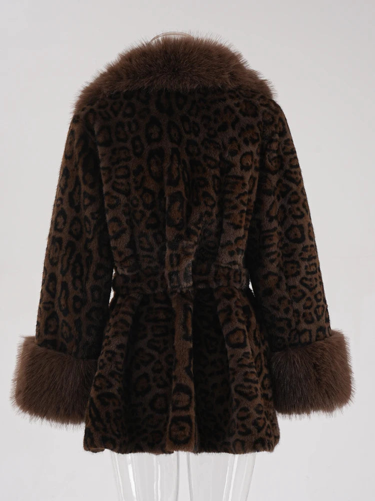 Veste en fausse fourrure brune