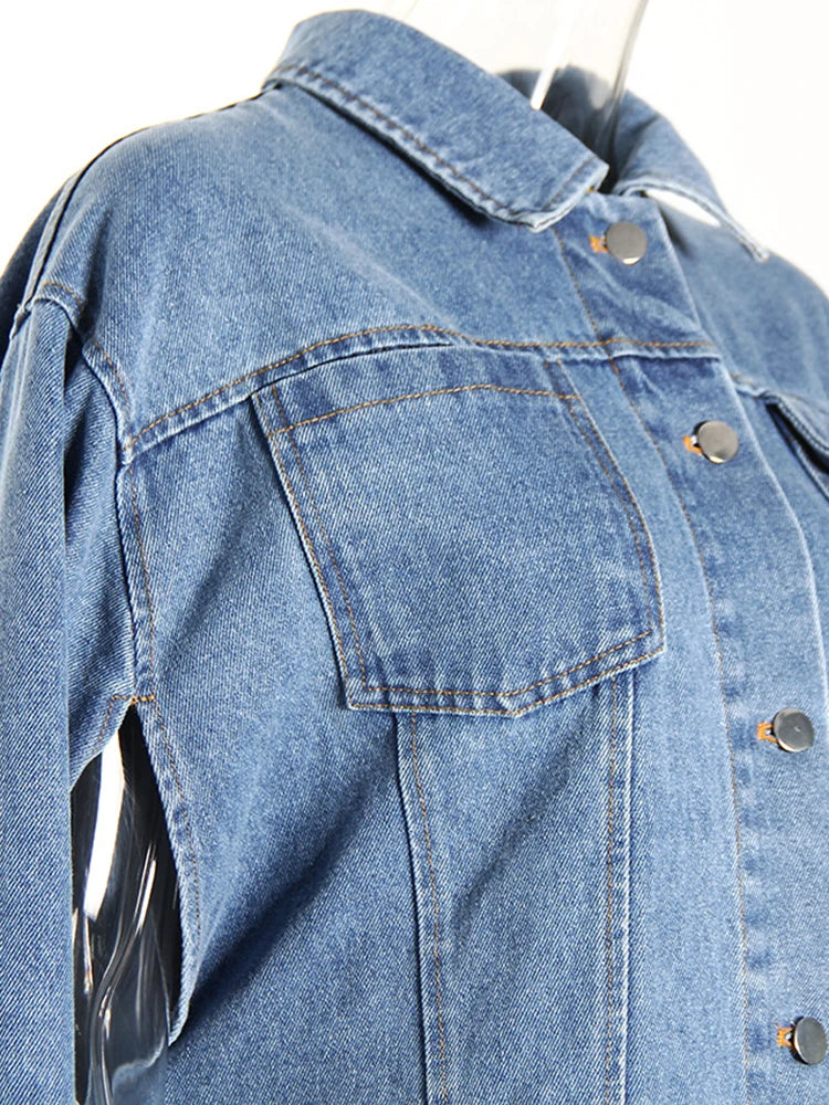Couteau irrégulier en denim