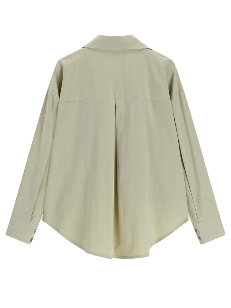 Blouse décontractée verte