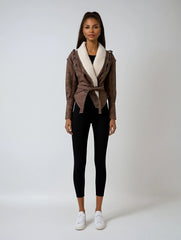 Faux Fur Crosses Jacket