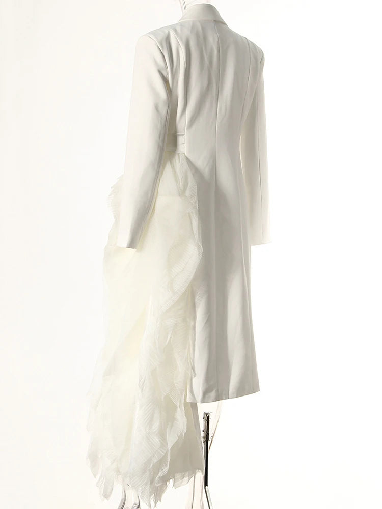 Veste longue maille irrégulière noire