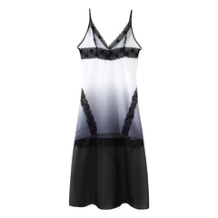 Gradient Lace V-neck Seaside Dress