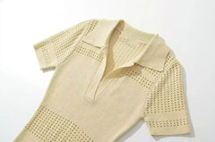 Hollow Knitted Slim Dress