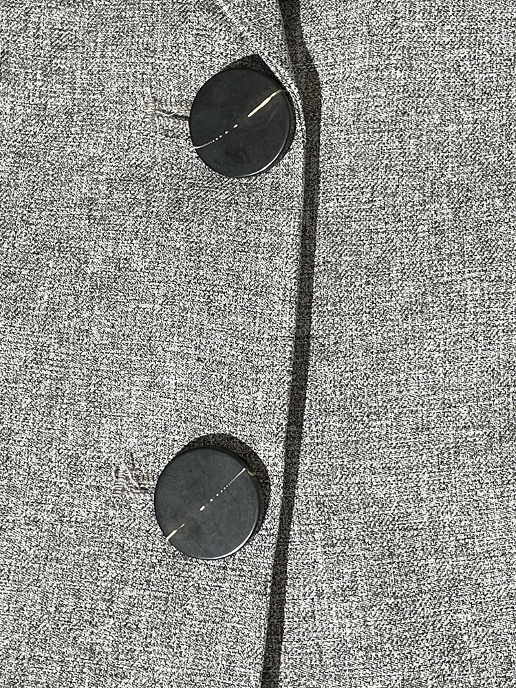Gray Striped Bandage Blazer