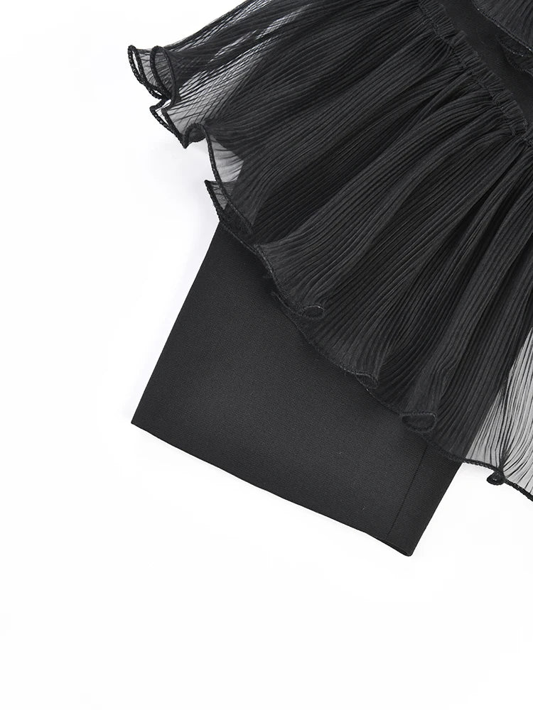 Organza Ruffles Blazer