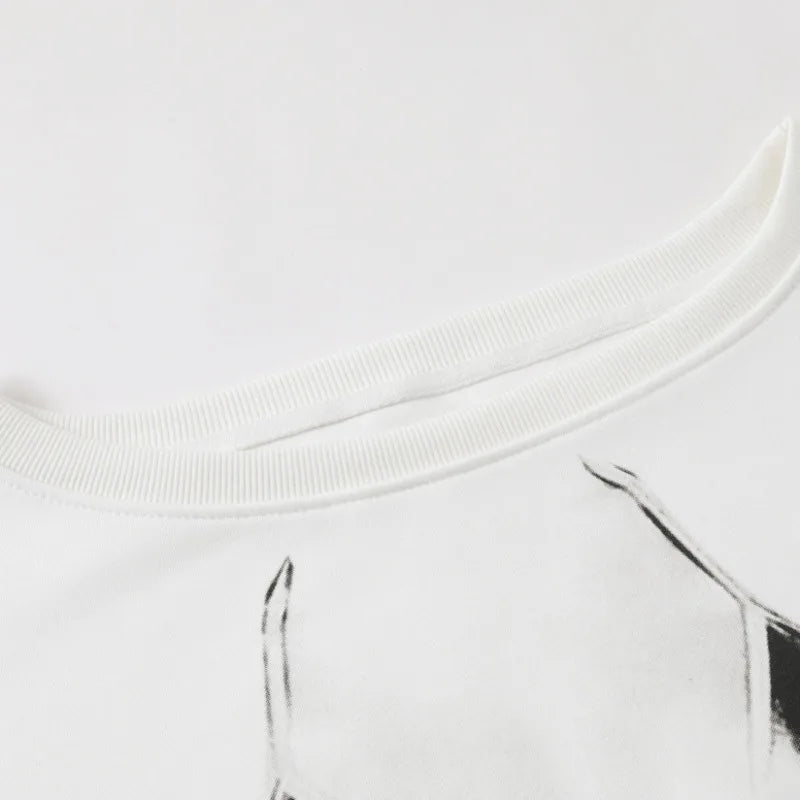 Sweat à capuche imprimé à épaules à épaules
