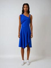 Asymmetric Oblique-shoulder Dress – Summer A-line Edition