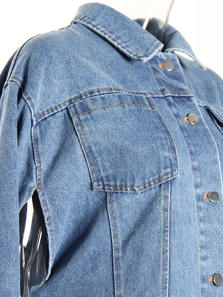 Couteau irrégulier en denim