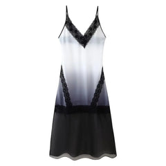 Gradient Lace V-neck Seaside Dress