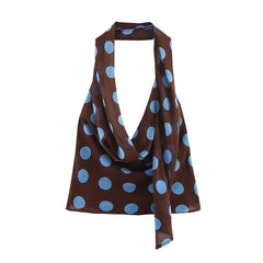 Asymmetric Polka Dot Midi Skirt