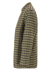Veste en laine à carreaux verts