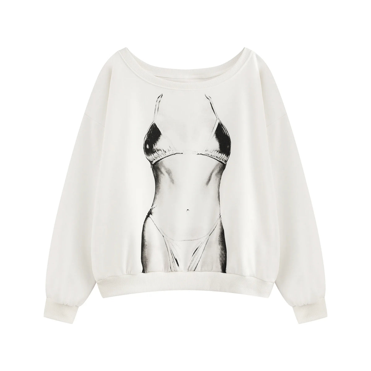 Sweat à capuche imprimé à épaules à épaules
