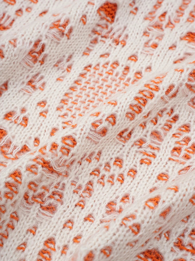 Pull en tricot surdimensionné orange