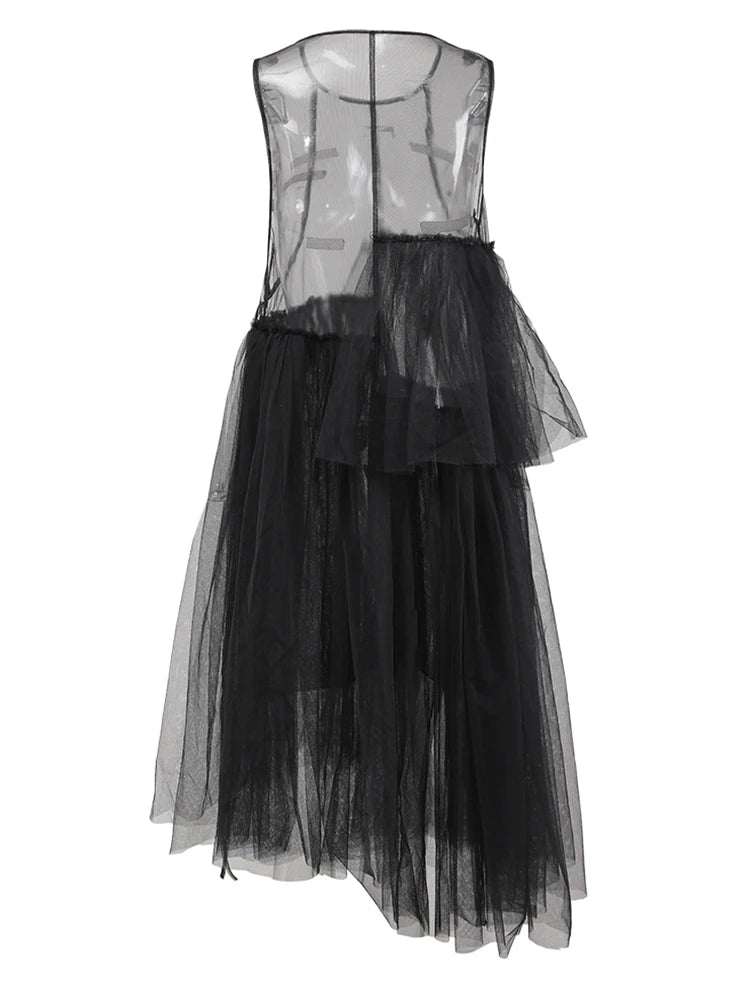 Robe à volants irrégulières noirs