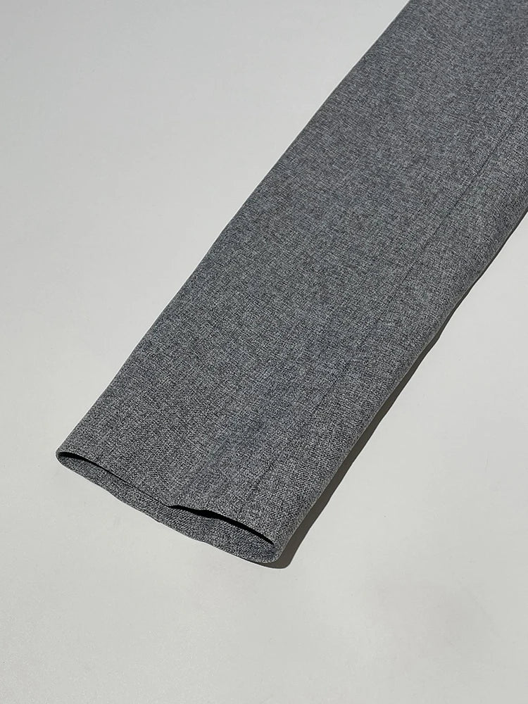 Gray Striped Bandage Blazer