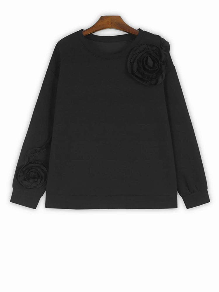 Sweat-shirt de pull de fleur de vin