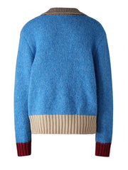 Pull à col multicolore