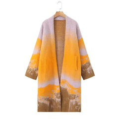 Tie-Dye Sweater Coat – Casual Elegance Redefined