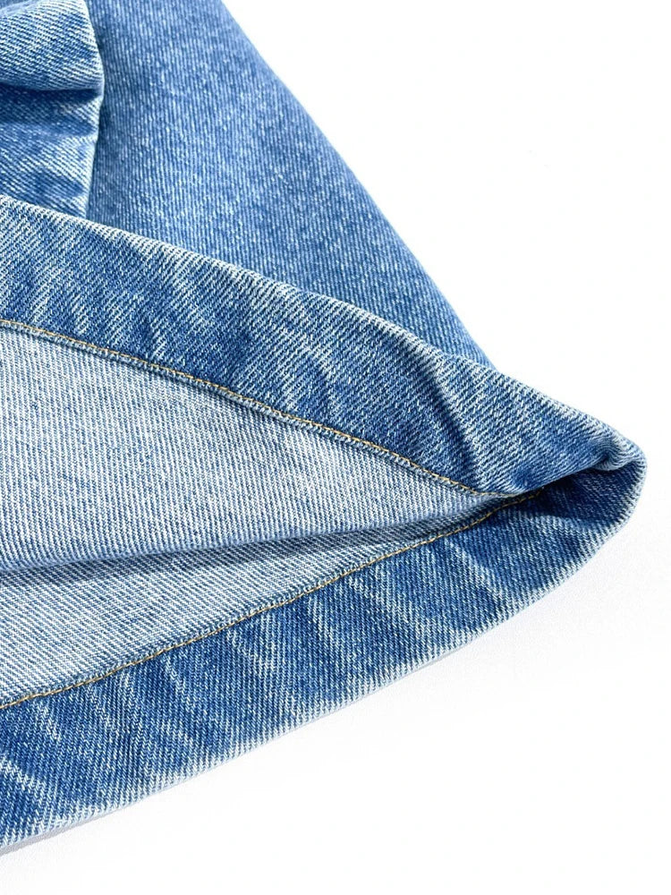 Rose Denim Mini Skirt