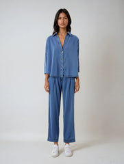 Wide Sleeve Denim Shirt – Spring European-casual Edition
