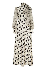 Lantern Sleeve Polka Dot Dress – Vintage Silhouette in Cotton-blend Comfort