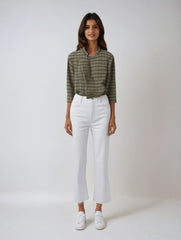 Heritage Plaid Asymmetric Wool-Blend Jacket