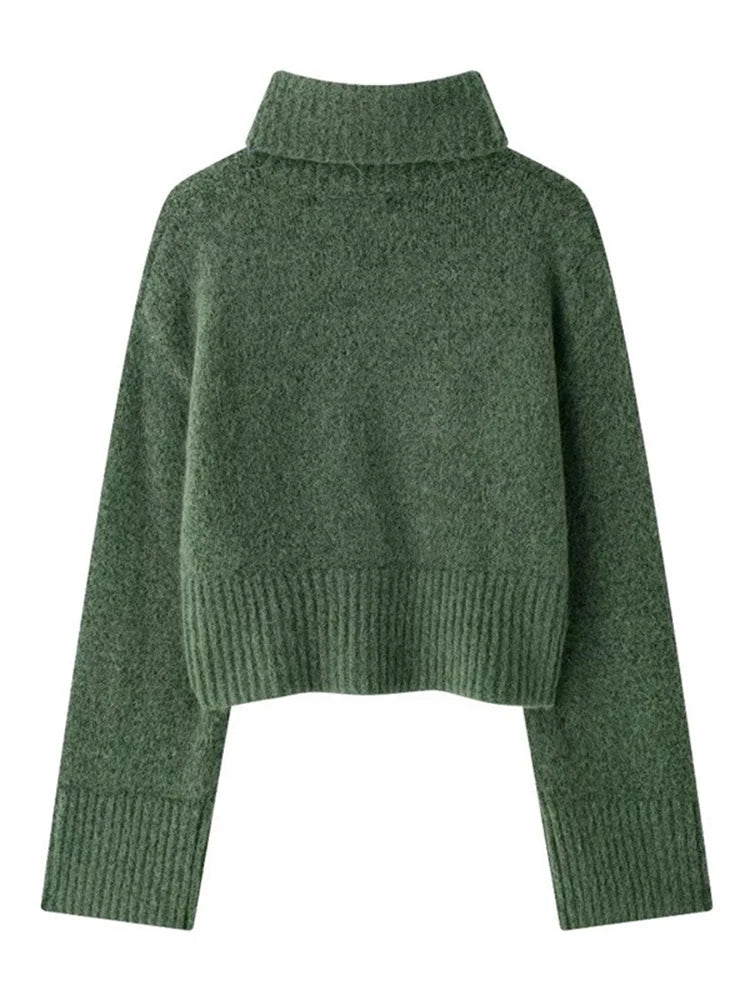 Pull à col roulé en tricot et en tricot confortable