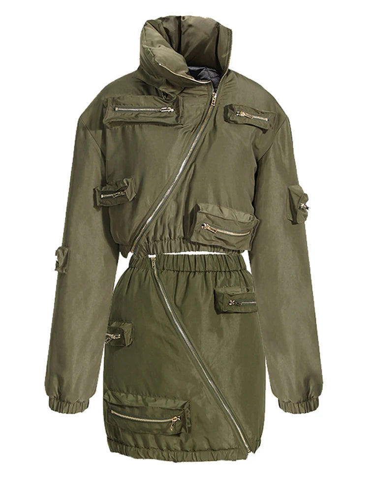 Ensemble de demi-corps vert de l'armée