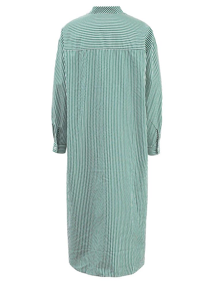 Robe de chemise midi rayée