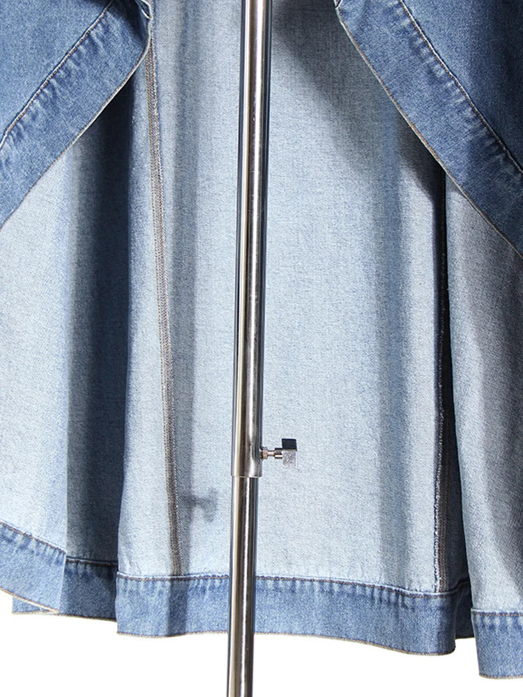 Couteau irrégulier en denim