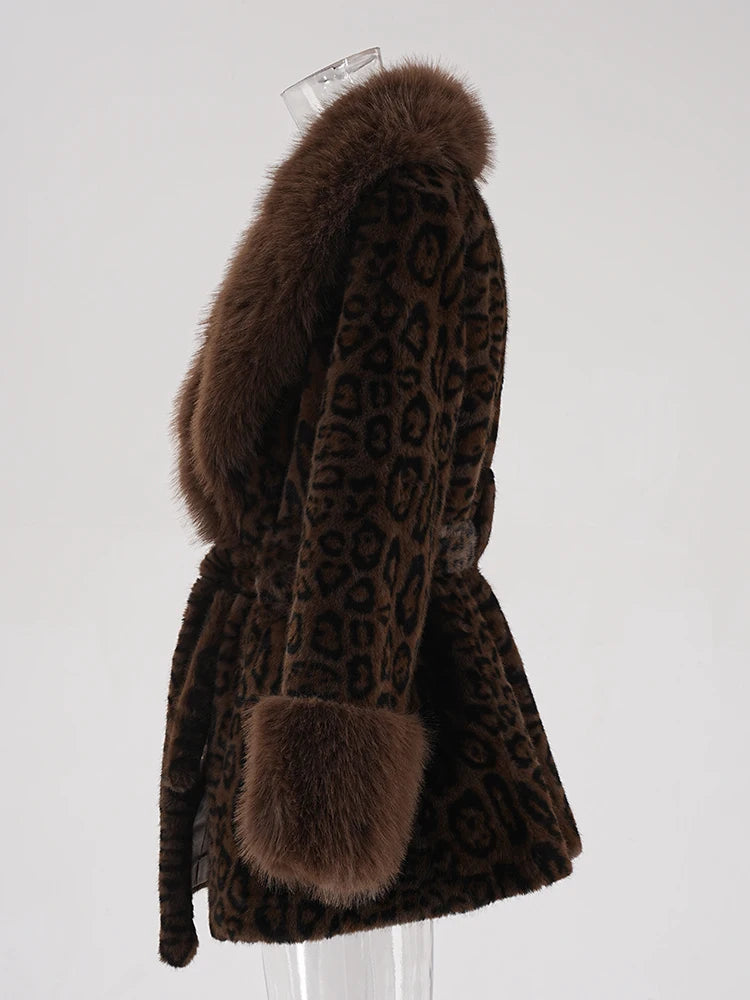 Veste en fausse fourrure brune