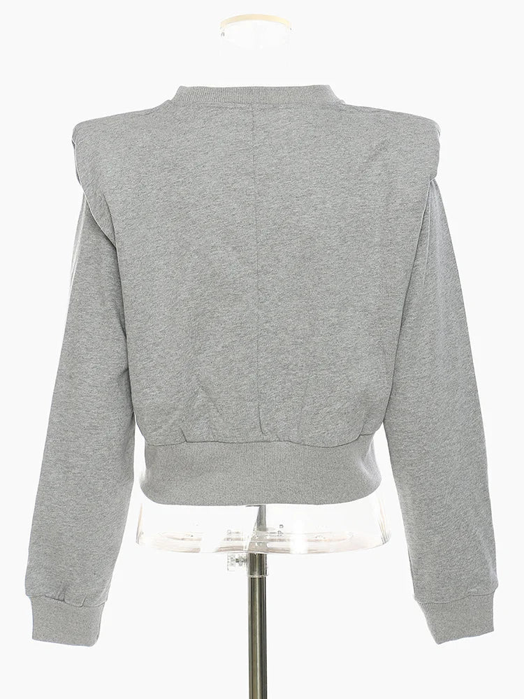 Sweat-shirt plissé gris