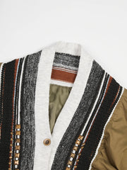 Veste à col en V rivet