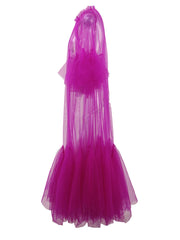 Robe en mailles de volants