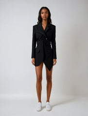 Double-Breasted Structured Blazer