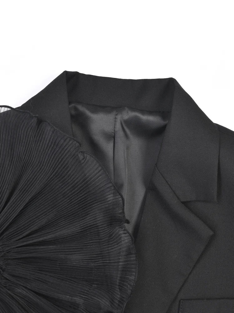Organza Ruffles Blazer