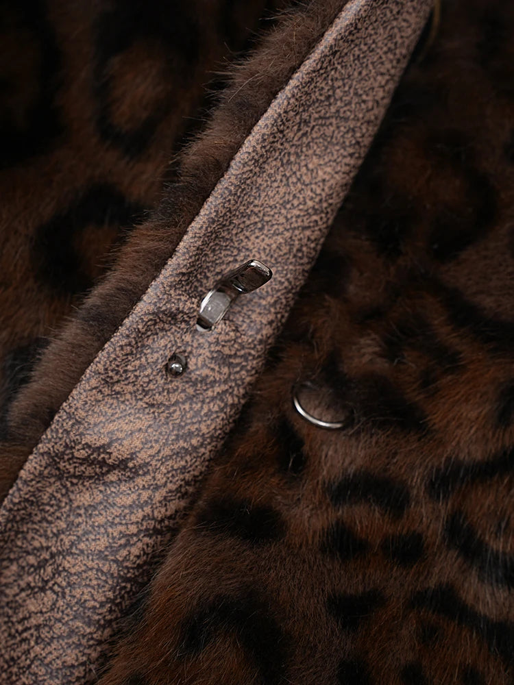 Veste en fausse fourrure brune