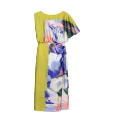 Tie-dye Patchwork Asymmetrical Dress